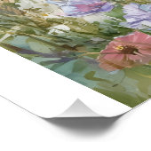 Affiche Chiens Dans Les Fleurs Sauvages (Coin)