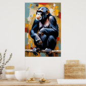 Affiche | Chimpanzé | art (Cuisine)