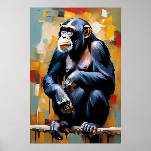 Affiche | Chimpanzé | art (Devant)