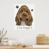 affiche chiot cocker spaniel (Cuisine)