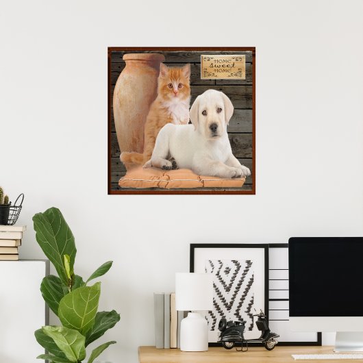 affiche chiot et chaton (Bureau à domicile)