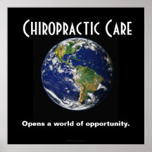 Affiche chiropratique : ouvre un monde d'opportuni