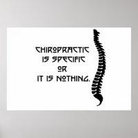 Affiche chiropratique spécifique Imprimer. De nomb
