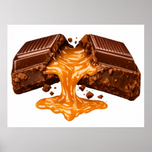 Affiche Chocolat Caramel Fondu
