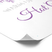 Affiche Chocolat Chaud Violet Winter Onederland (Coin)