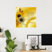 Affiche chrétienne avec fleurs d'écriture (Bureau à domicile)