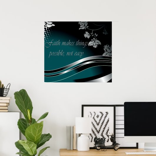 Affiche chrétienne avec inspiration (Bureau à domicile)