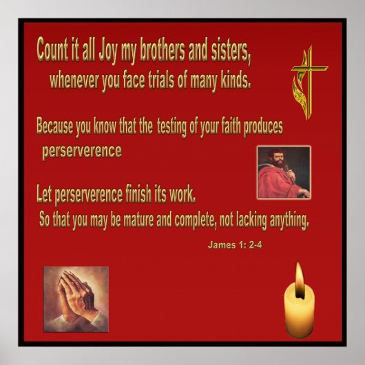 Affiche chrétienne Livre de Jacques 1 (Devant)