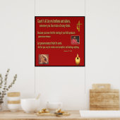 Affiche chrétienne Livre de Jacques 1 (Cuisine)