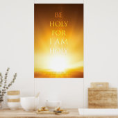 Affiche chrétienne : Soyez saints car je suis sain (Cuisine)