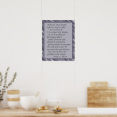 Affiche chrétienne violette "N'ayez pas peur" (Cuisine)