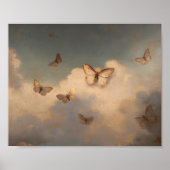 Affiche Ciel Papillon Doré Antique (Devant)