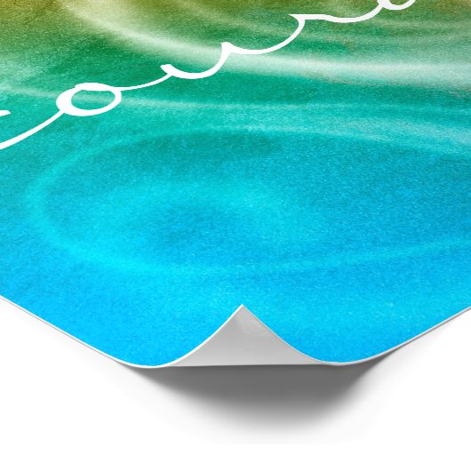 affiche citation courage sur tableau abstrait colo (Coin)