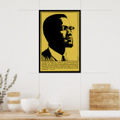 Affiche citation Malcolm X Arrêter l'oppression et (Cuisine)