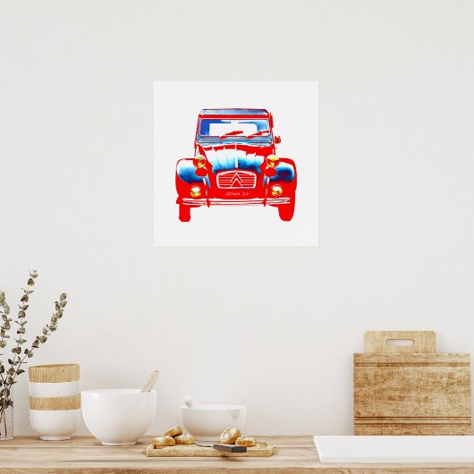 Affiche Citroen 2 CV (Cuisine)