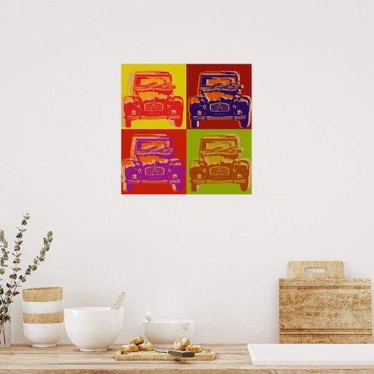 Affiche Citroen 2cv (Cuisine)