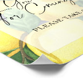 Affiche Citrons - Merci d'être venu (Coin)