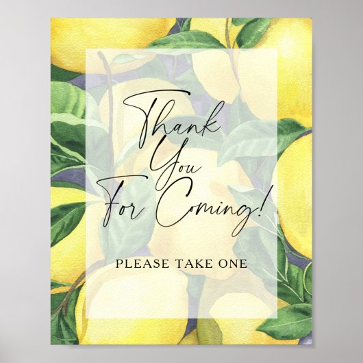 Affiche Citrons - Merci d'être venu (Devant)