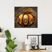Affiche Citrouille Automne Steampunk (Bureau à domicile)