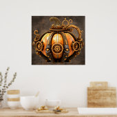 Affiche Citrouille Automne Steampunk (Cuisine)