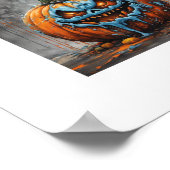 Affiche Citrouille d'Halloween effrayante (Coin)