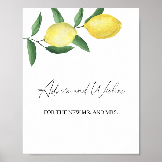 Affiche Citrus - Conseils et Vœux pour les Nouveau (Devant)