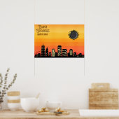 Affiche Cityscape Eclipse 2024 (Cuisine)