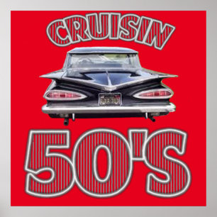 Affiche classique d'années '50 de Cruisin de