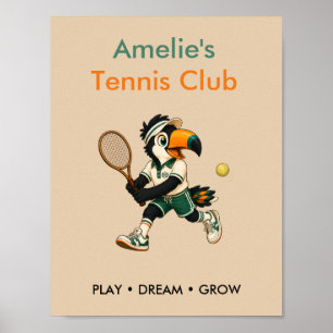 Affiche - Club de Tennis pour Enfants Motivante Pe