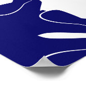 Affiche Cocker Spaniel bleu et rouge (Coin)