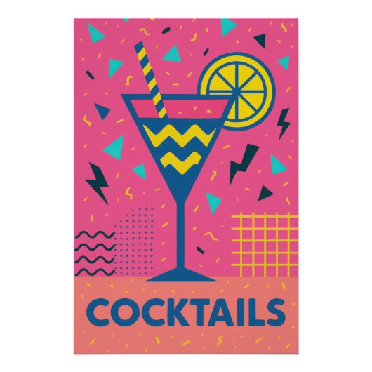 Affiche Cocktails - Pop (Devant)