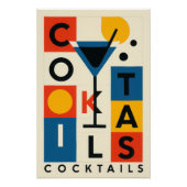 Affiche Cocktails - Style structuré (Devant)