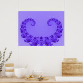 Affiche Cœur Bleu Violet (Cuisine)