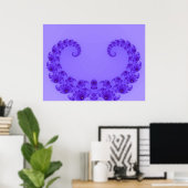 Affiche Cœur Bleu Violet (Bureau à domicile)