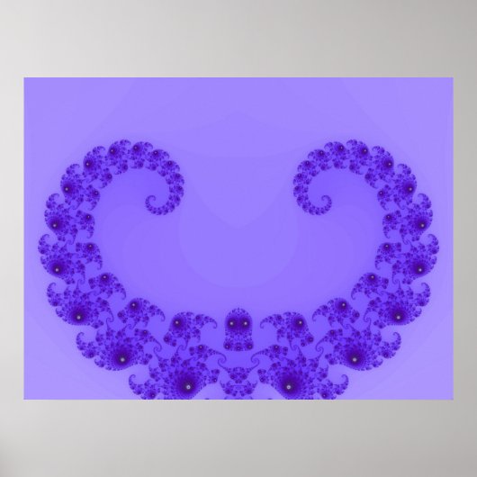 Affiche Cœur Bleu Violet (Devant)