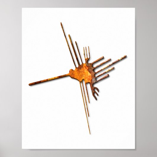 Affiche Colibri de Nazca rouille (Devant)
