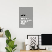 AFFICHE : COLLATIONS – Affiche de cuisine drôle (Bureau à domicile)