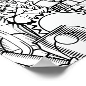 Affiche Color It Bière et art alimentaire (Coin)