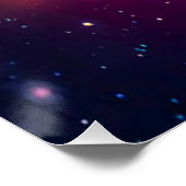 Affiche colorée Arc-en-ciel cosmique éclatante bri (Coin)