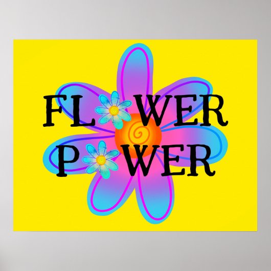 Affiche colorée d'alimentation en fleurs (Devant)
