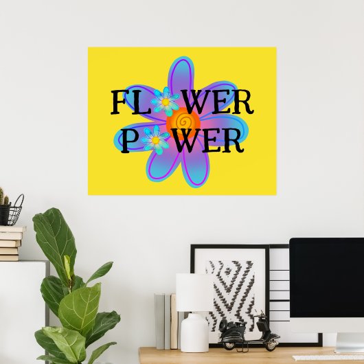 Affiche colorée d'alimentation en fleurs (Bureau à domicile)