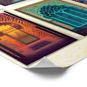 Affiche colorée d'arches de design marocain (Coin)
