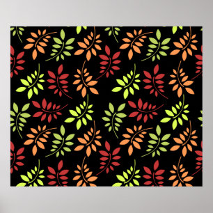 Affiche colorée d'automne aux tons chauds