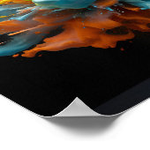 Affiche colorée de l'explosion de peinture abstrai (Coin)