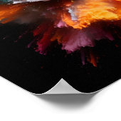 Affiche colorée de l'explosion de peinture abstrai (Coin)