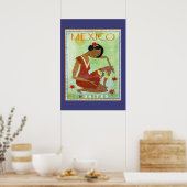 Affiche colorée de voyage mexicain (Cuisine)