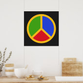 Affiche colorée des signes de paix (Cuisine)