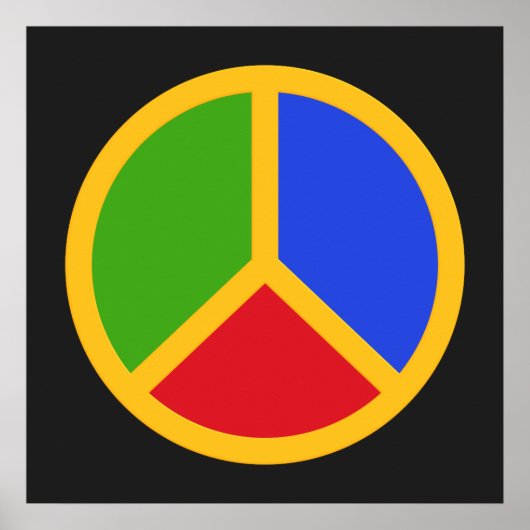 Affiche colorée des signes de paix (Devant)