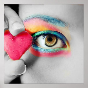 Affiche colorée d'oeil
