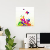 Affiche colorée du printemps (Bureau à domicile)